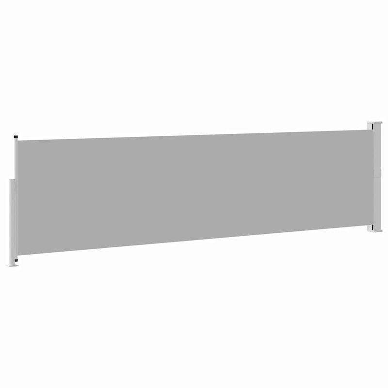 Copertină laterală retractabilă de terasă, gri, 140 x 514 cm