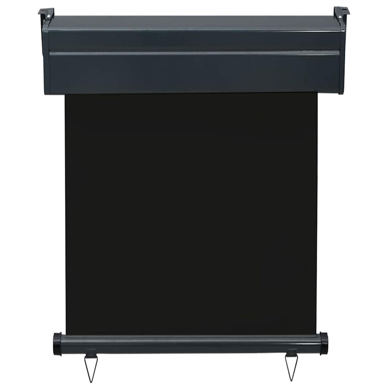 Copertină laterală de balcon, negru, 60 x 250 cm