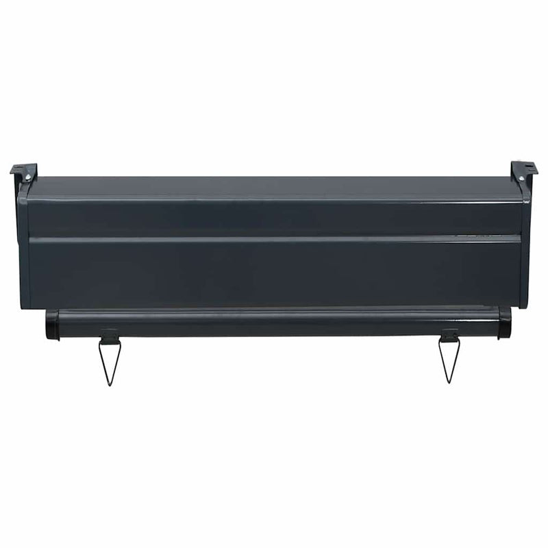Copertină laterală de balcon, negru, 60 x 250 cm