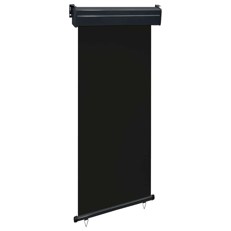 Copertină laterală de balcon, negru, 80 x 250 cm