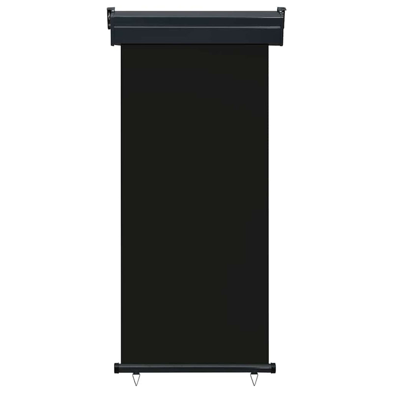 Copertină laterală de balcon, negru, 80 x 250 cm