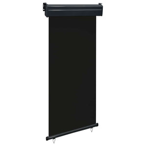 Copertină laterală de balcon, negru, 100 x 250 cm