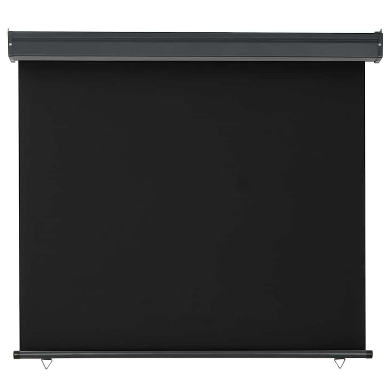 Copertină laterală de balcon, negru, 125 x 250 cm