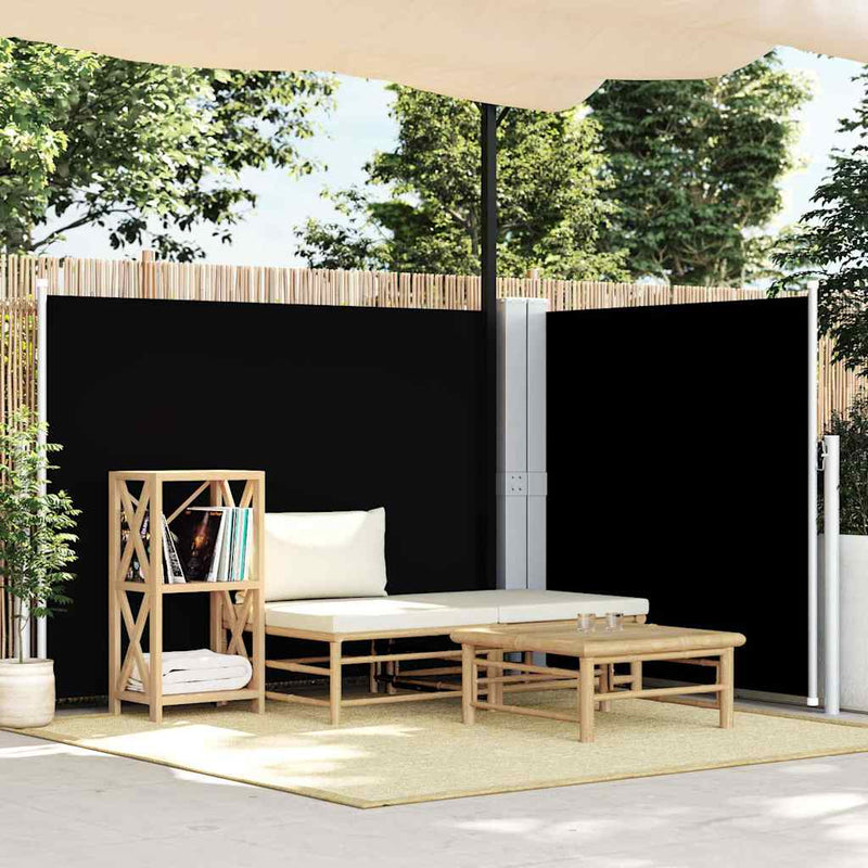 Copertină laterală retractabilă, negru, 140 x 600 cm
