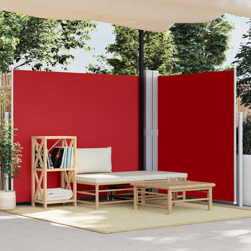 Copertină laterală retractabilă, roșu, 160 x 600 cm