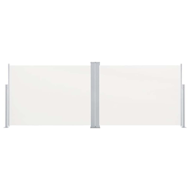 Copertină laterală retractabilă, crem, 100 x 1000 cm