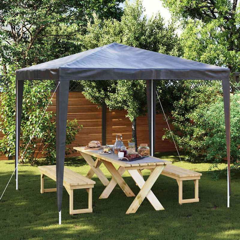 Cort de petrecere profesional, antracit, 2,5x2,5 m, 90 g/m²