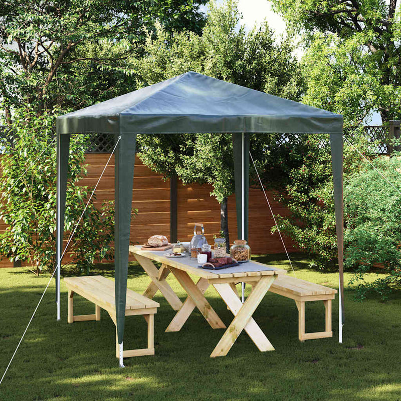 Cort de petrecere profesional, verde, 2 x 2 m