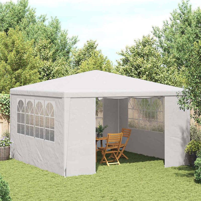 Cort de petrecere profesional cu pereți alb 4 x 4 m 90 g/m²