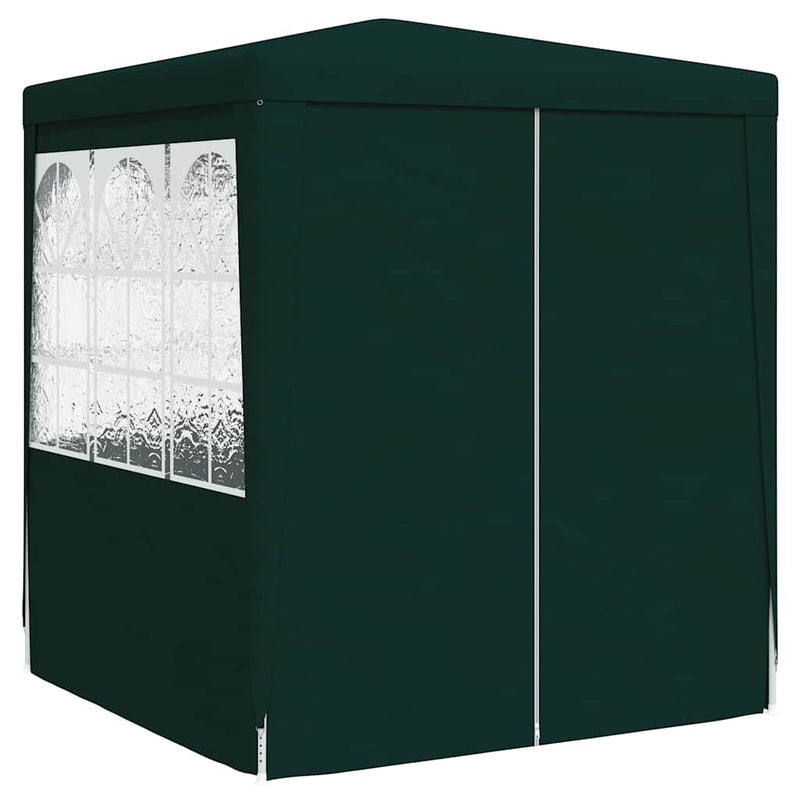 Cort de petrecere profesional cu pereți verde 2,5x 2,5m 90 g/m²