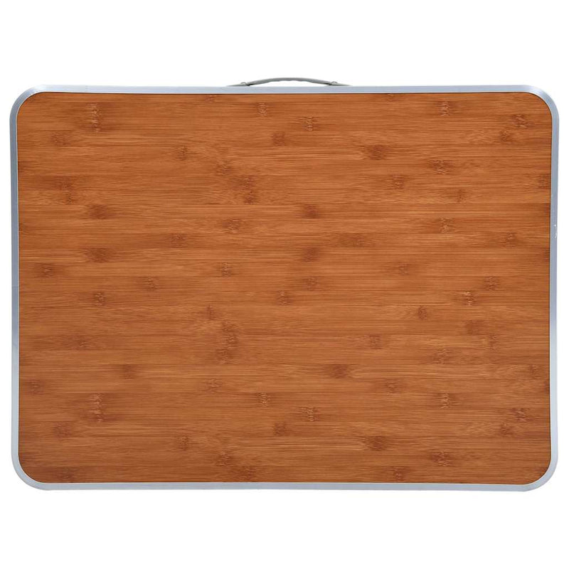 Masă de camping pliabilă cu cadru metalic, 80 x 60 cm