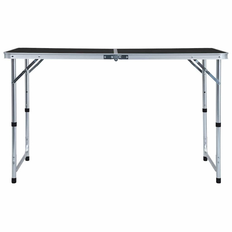 Masă de camping pliabilă, gri, 120 x 60 cm, aluminiu