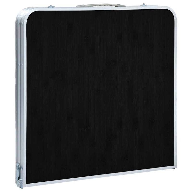 Masă de camping pliabilă, gri, 120 x 60 cm, aluminiu