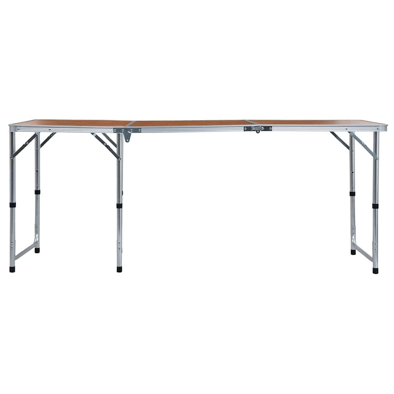 Masă de camping pliabilă, 180 x 60 cm, aluminiu