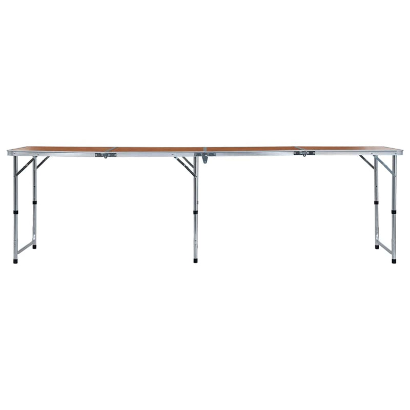 Masă de camping pliabilă, 240 x 60 cm, aluminiu