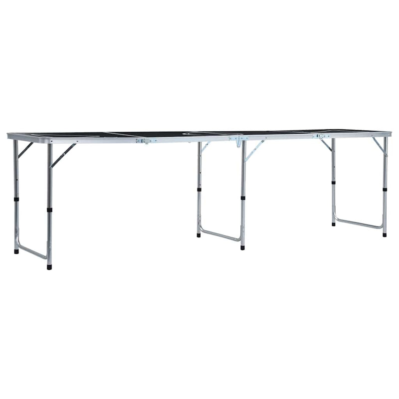 Masă de joc cu bere tip ping pong, pliabilă, negru, 240 cm