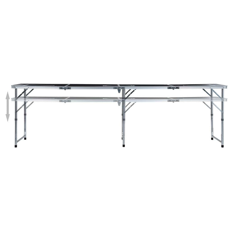 Masă de joc cu bere tip ping pong, pliabilă, negru, 240 cm