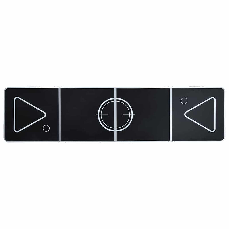 Masă de joc cu bere tip ping pong, pliabilă, negru, 240 cm