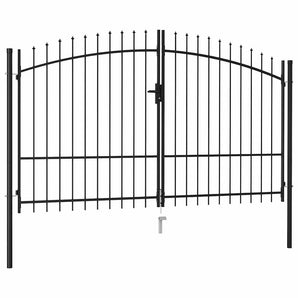 Poartă de gard Woerden Ușă dublă cu vârf cu țepi 299,5x224,5 cm