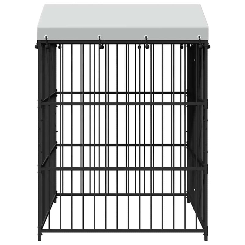 Padoc pentru câini de exterior, cu acoperiș, 150 x 150 x 210 cm
