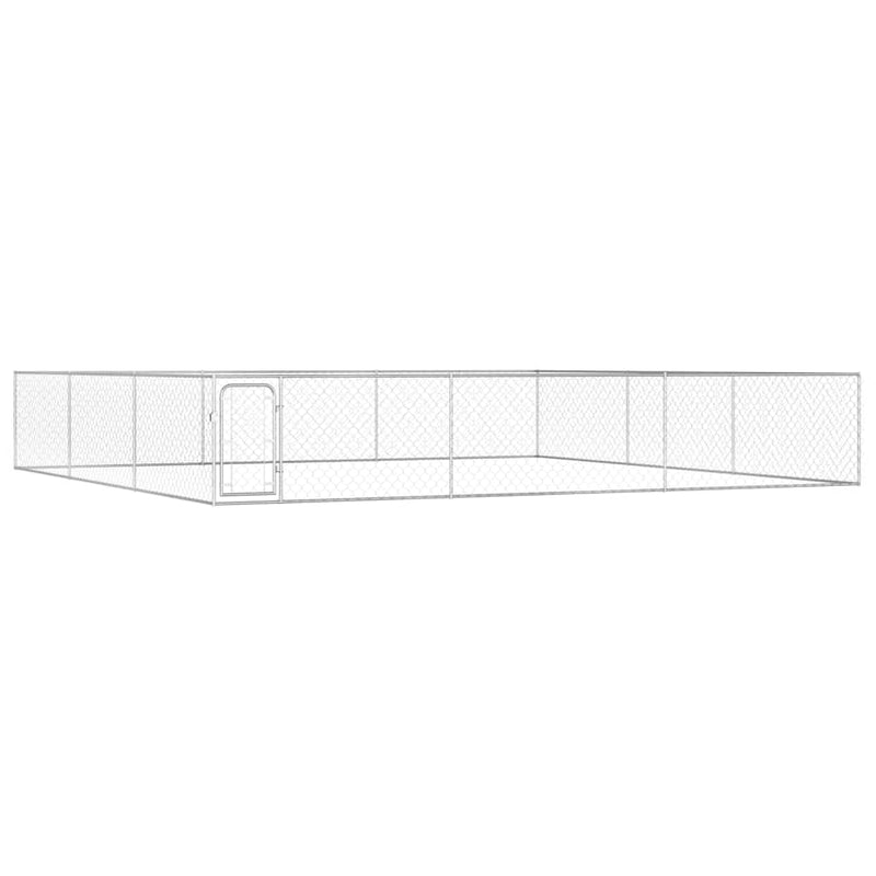 Padoc de exterior pentru câini, 6 x 6 x 1 m, oțel galvanizat