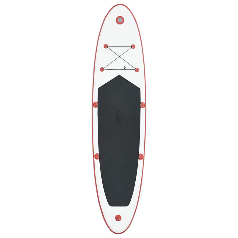 Set placă stand up paddle SUP surf gonflabilă, roșu și alb
