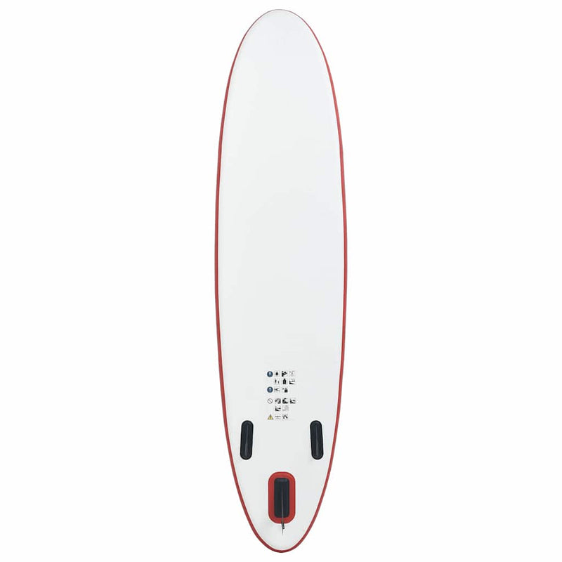 Set placă stand up paddle SUP surf gonflabilă, roșu și alb