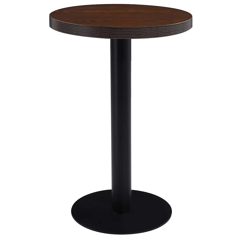 Masă de bistro, maro închis, 50 cm, MDF