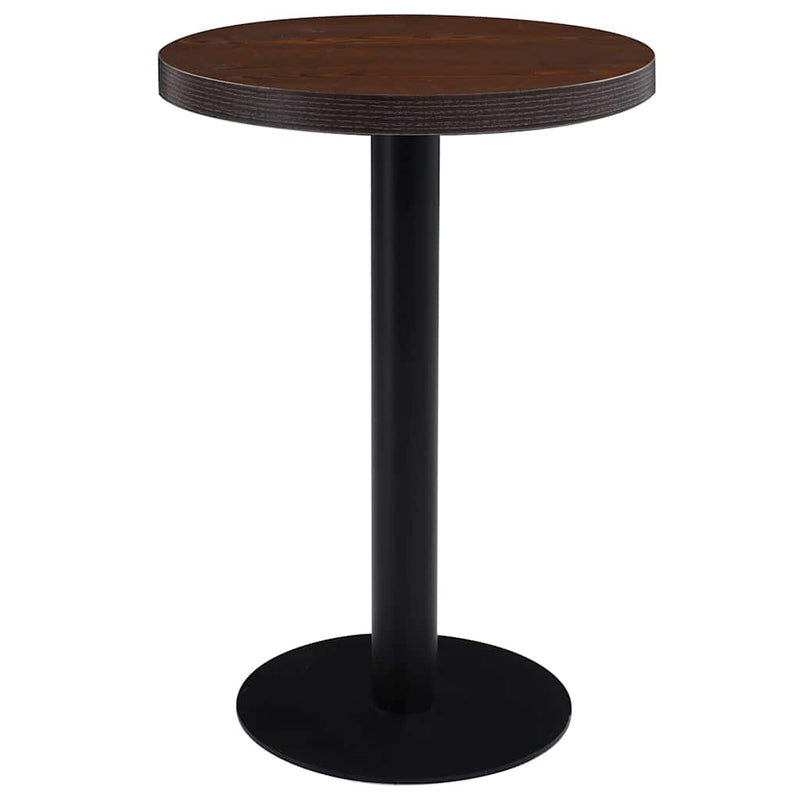 Masă de bistro, maro închis, 60 cm, MDF