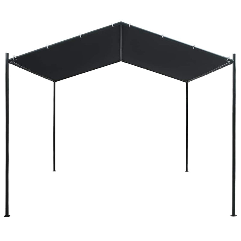 Pavilion cort foișor copertină, antracit, 3 x 3 m, oțel