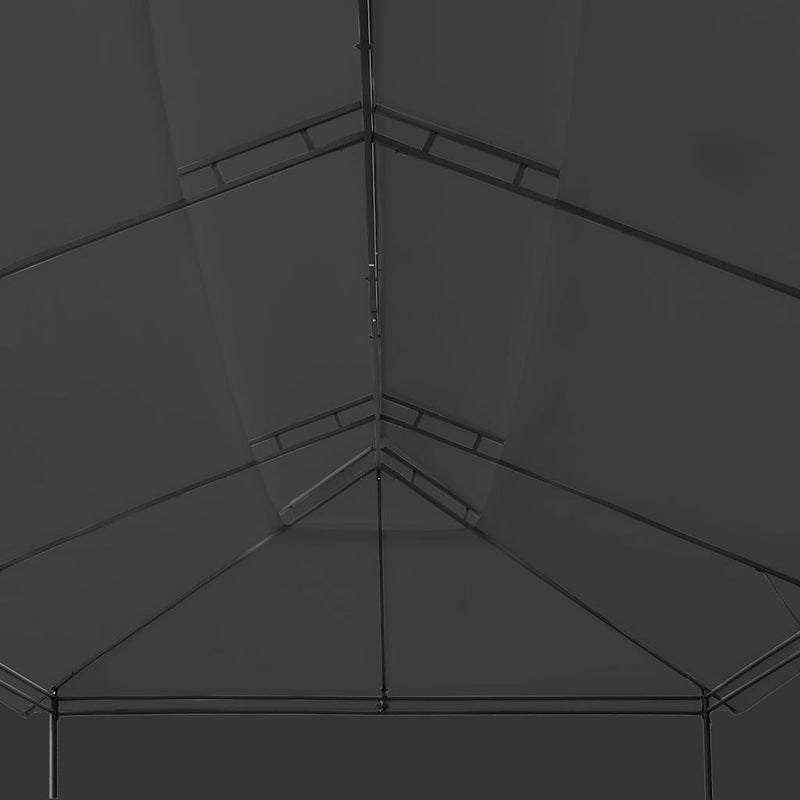 Pavilion cu perdele, antracit, 600 x 298 x 270 cm