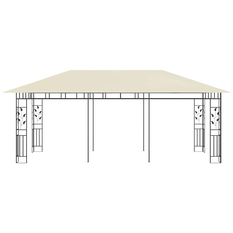 Pavilion cu plasă anti-țânțari, crem, 6 x 3 x 2,73 m