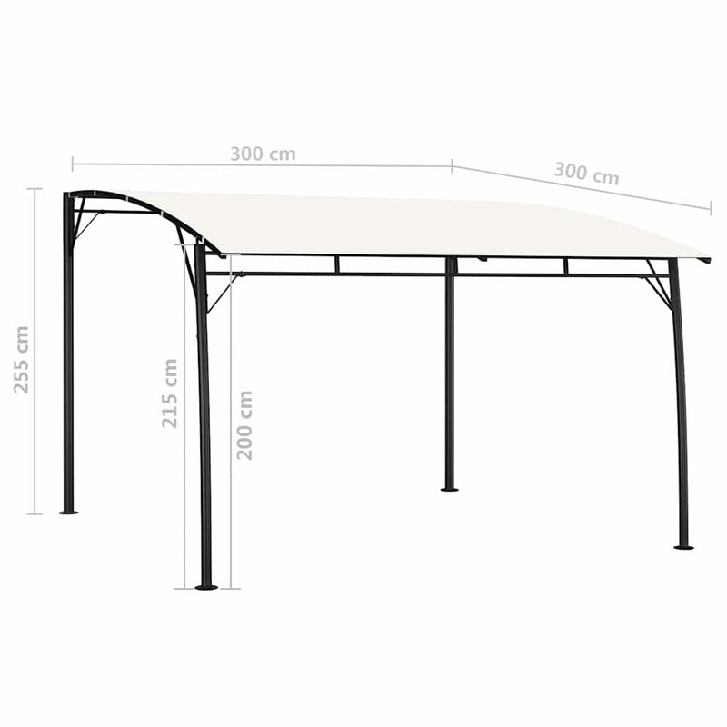 Îndoi de umbră 3 x 3 x 2,55 m Crem