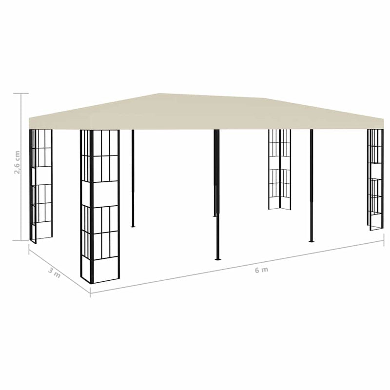 Pavilion, crem, 3 x 6 m