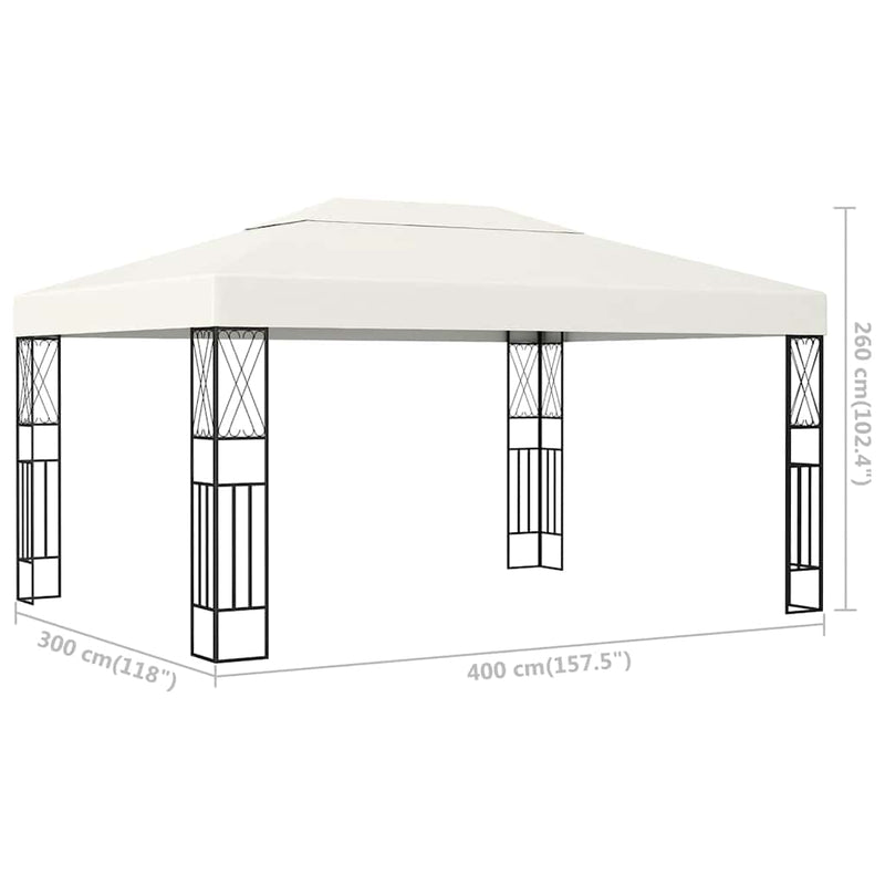 Pavilion, crem, 3 x 4 m, material textil