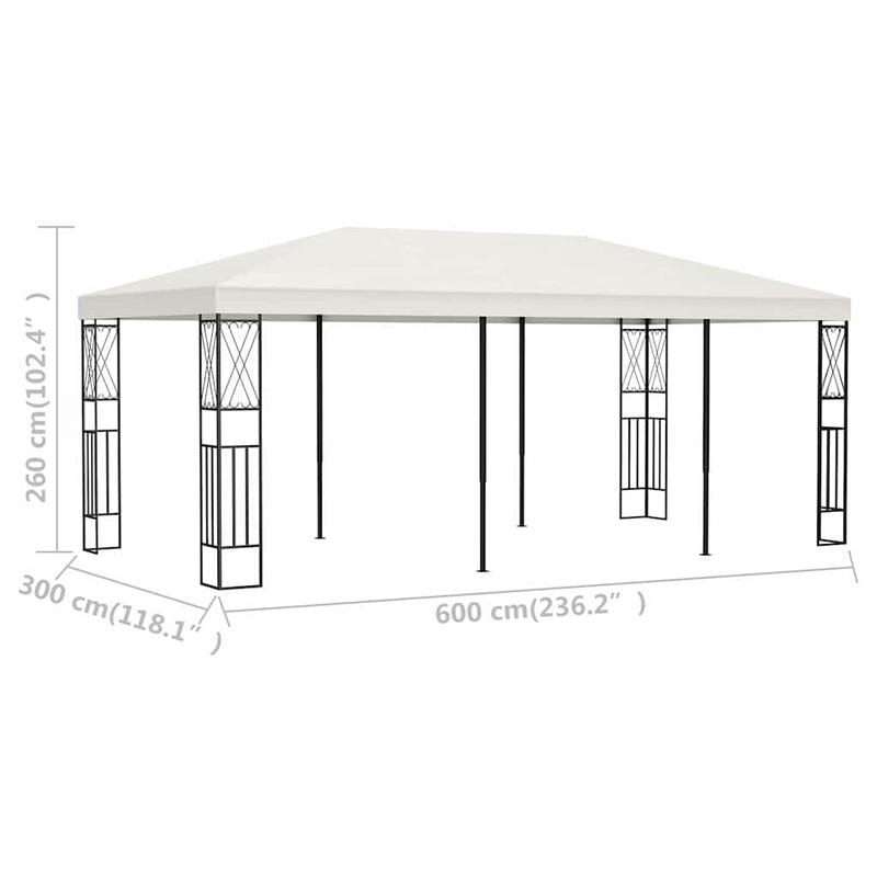 Pavilion, crem, 3 x 6 m, material textil