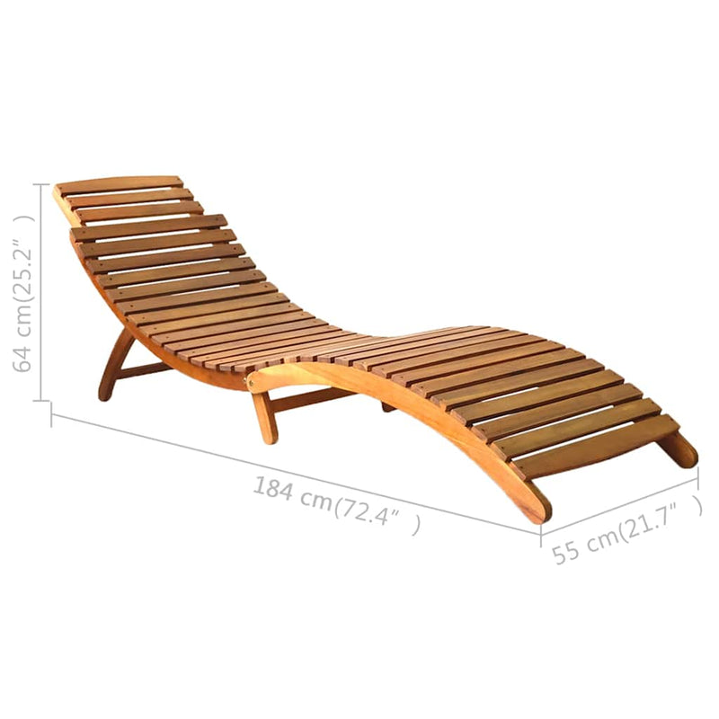 Paturi de plajă Lemn Solid de Acacia Maro