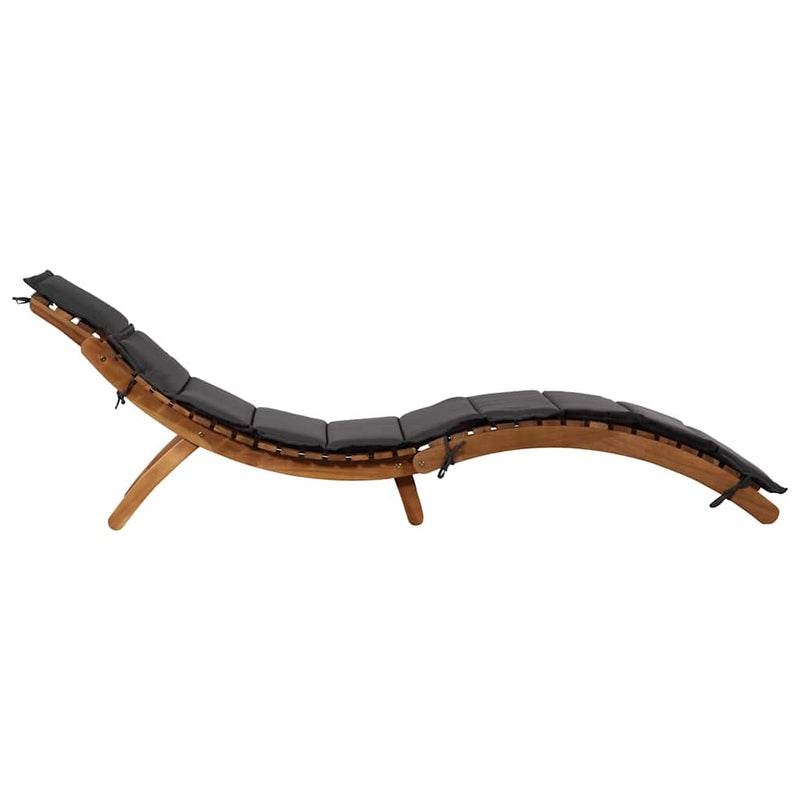 Paturi de plajă Lemn Solid de Acacia Gri închis