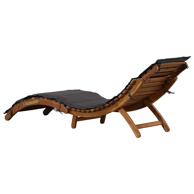 Paturi de plajă Lemn Solid de Acacia Gri închis