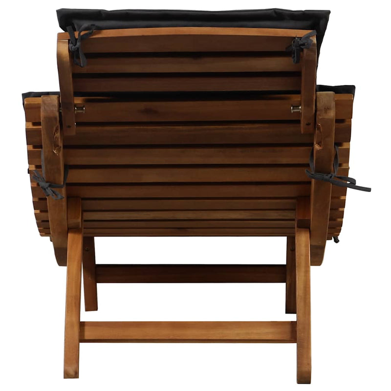 Paturi de plajă Lemn Solid de Acacia Gri închis