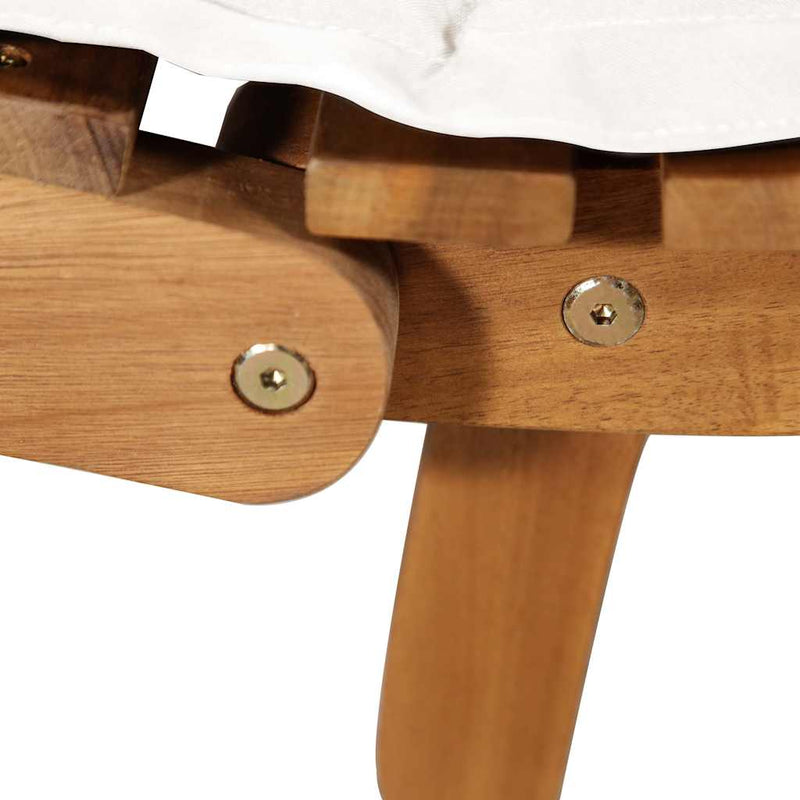 Paturi de plajă Lemn Solid de Acacia Crem