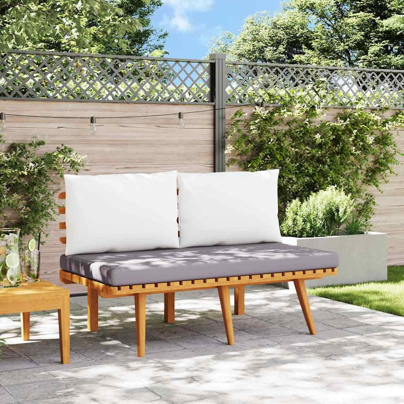 Bancă de grădină cu perne, 115 cm, lemn masiv de acacia