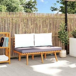 Bancă de grădină cu perne, 115 cm, lemn masiv de acacia