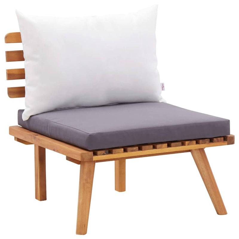 Set mobilier de grădină cu perne, 4 piese, lemn masiv de acacia