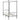 Cadru de pat cu baldachin, gri, 100 x 200 cm, metal