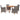 Set mobilier de exterior, 5 piese, gri, poliratan, lemn acacia