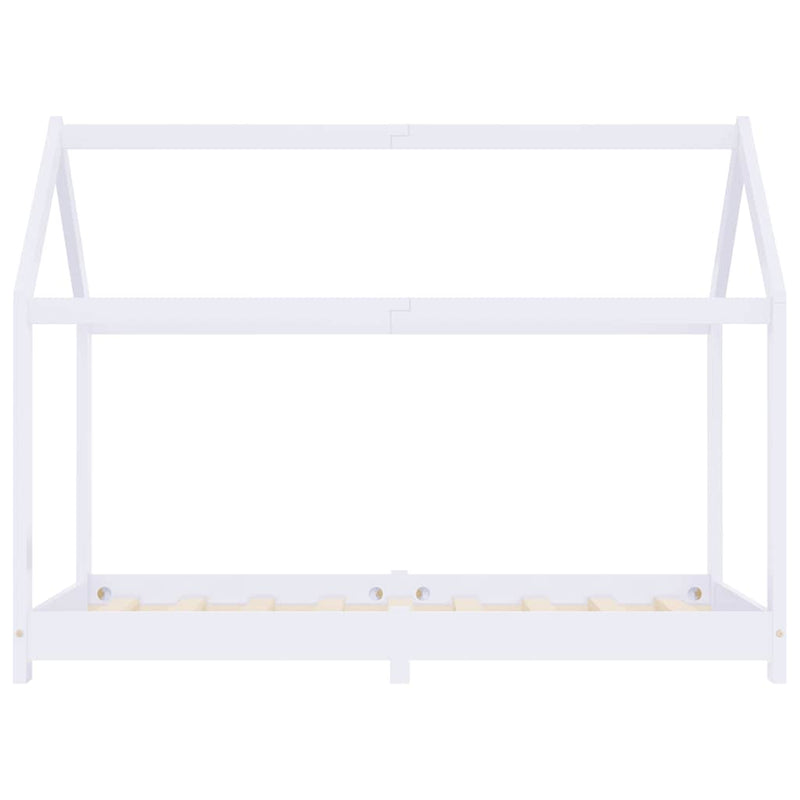 Cadru pat de copii, alb, 70 x 140 cm, lemn masiv de pin