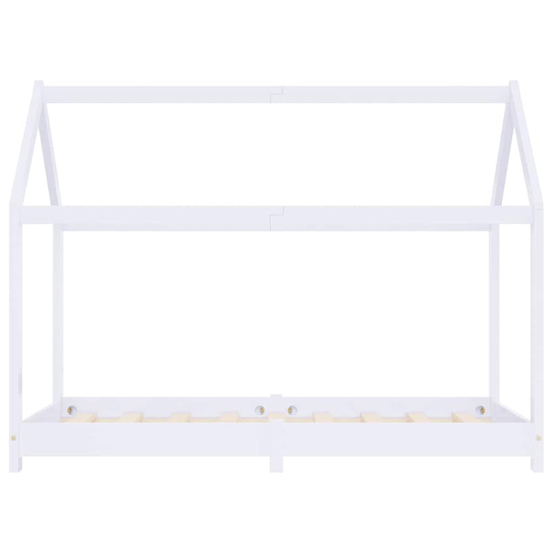 Cadru pat de copii, alb, 80x160 cm, lemn masiv de pin