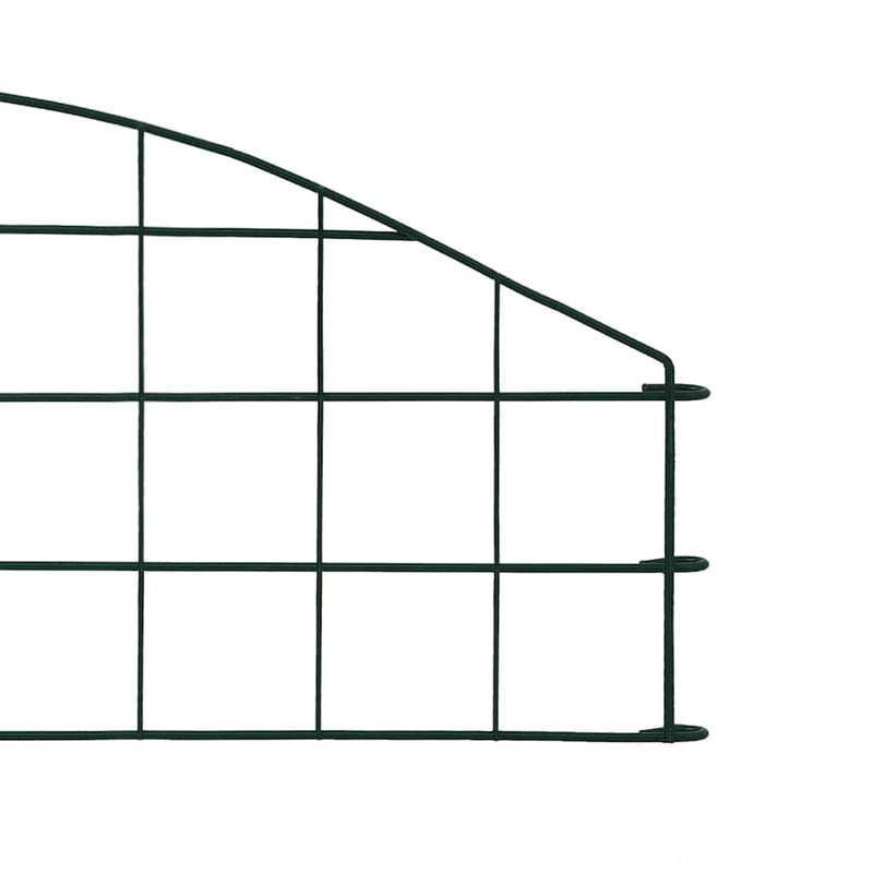 Set gard de grădină arcuit, verde, 77,3 x 26 cm