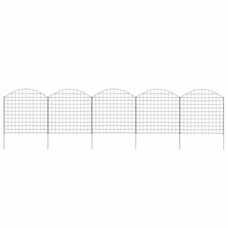 Set gard de grădină arcuit, verde, 77,5 x 78,5 cm